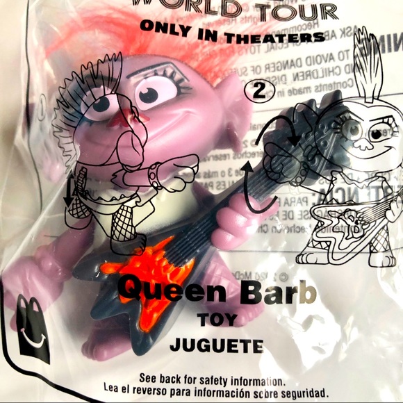 3/$15 NEW TROLLS Toy Juguete Queen Barb #6 Toy ~4” - Picture 2 of 12